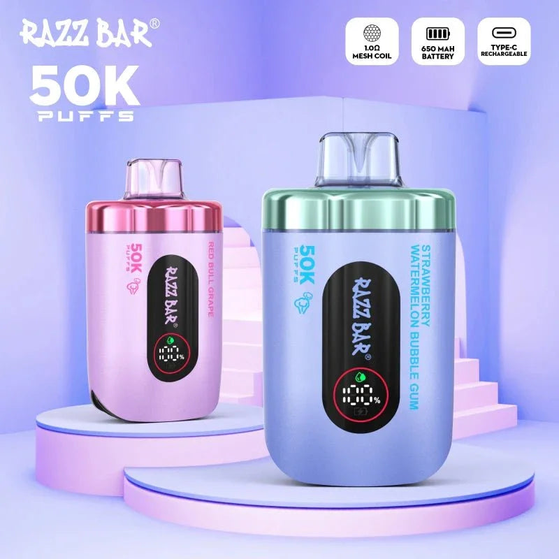 Caja Vapers Desechable Razz Bar 50000 Puffs 50k - Mi tienda